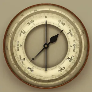 Antique Barometer Clock: Time Measuring Instrument