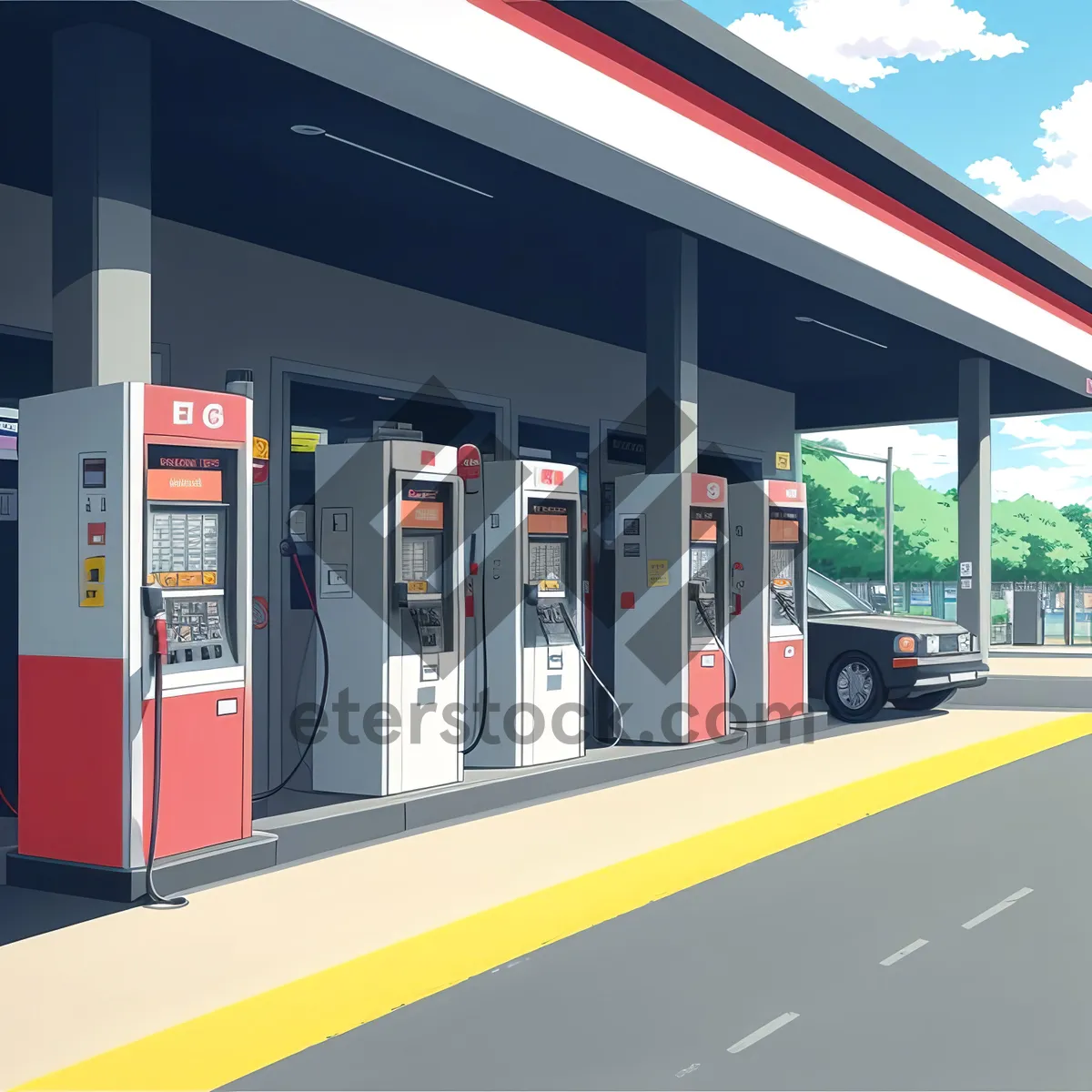 Picture of Mechanical Gas Pump Machine for Business Office Station