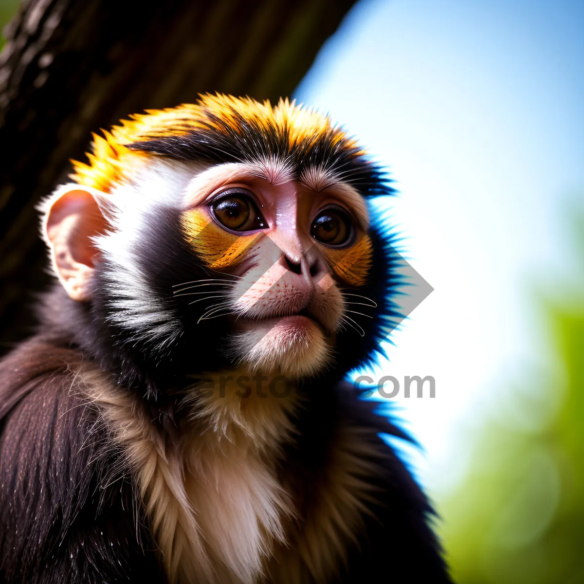 Picture of Adorable Baby Monkey with Bright Eyes