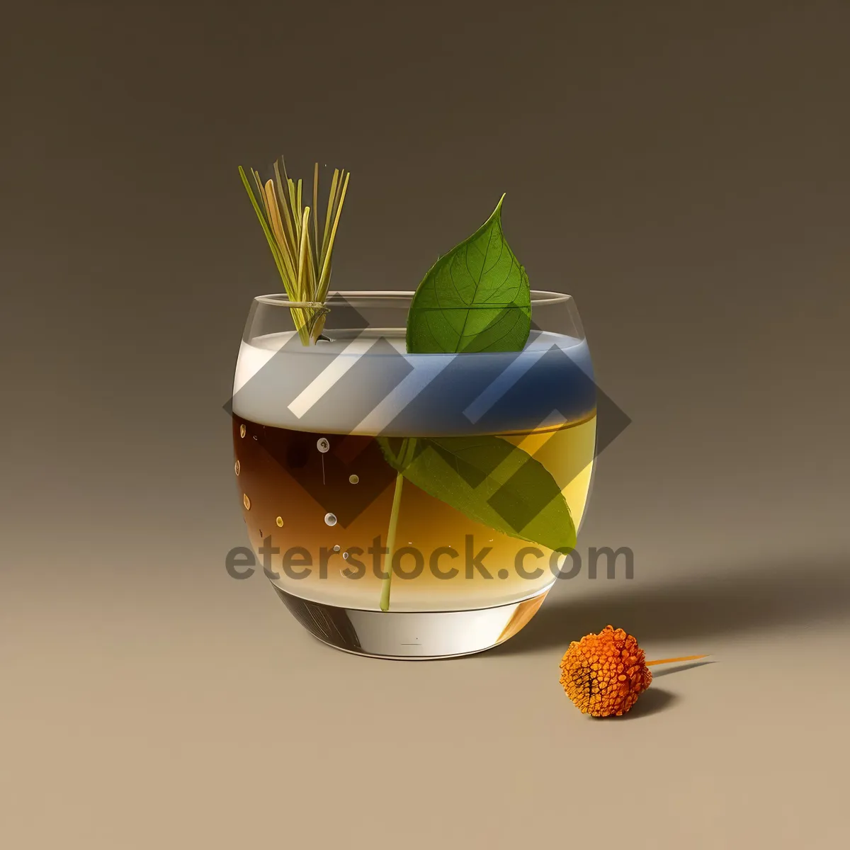 Picture of Hot Herbal Tea in Glass Cup