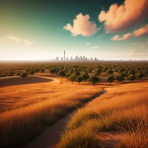 Golden Sands: Majestic Dunes at Sunset