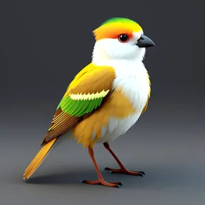 Cheerful Yellow Bird in Natural Habitat
