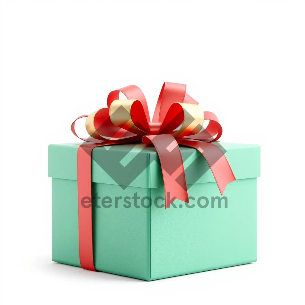 Picture of 3D gift box set with ribbon and bow