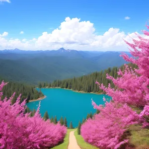 Colorful Lilac Blossoms in a Summer Garden