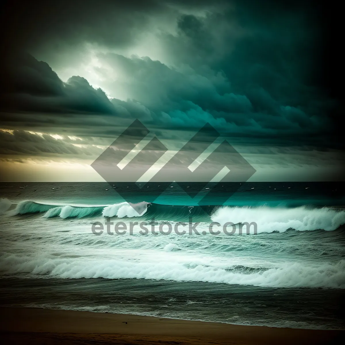 Picture of Serene Sunset Reflection on Tropical Beach