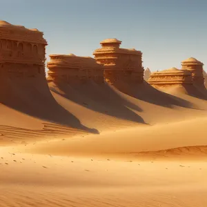 Golden Sand Dunes Under Moroccan Sun