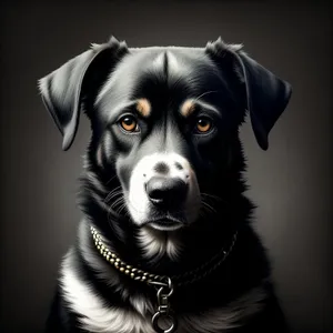 Adorable Border Collie Puppy in Studio Portrait