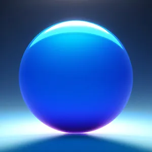 Shiny Glass Button Icon with Gradient Reflection