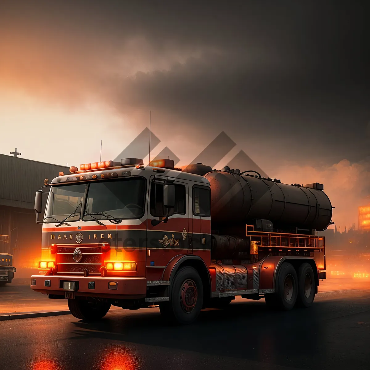 Picture of Transportation on the Move: Freight Truck Speeding on the Highway