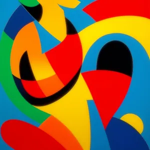 Blowing Flag Design: Symbolic Graphic Art Icon