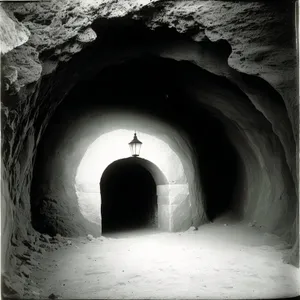 Ancient Stone Vault with Arched Entrance