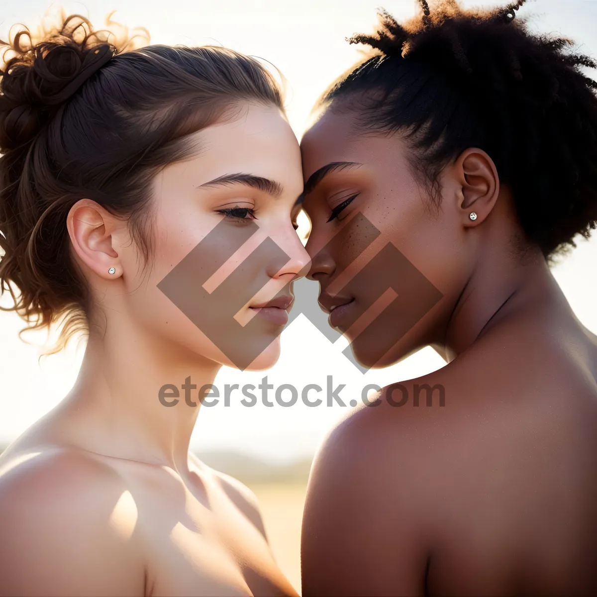 Picture of Romantic Couple Embracing in Happy Hug
