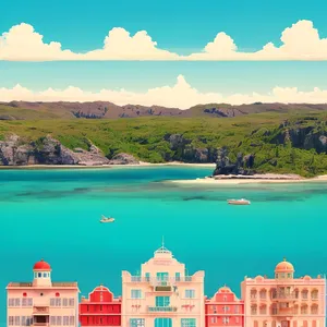 Sunset over Tropical Beach