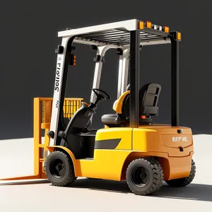 Heavy-duty Forklift Truck in Warehouse