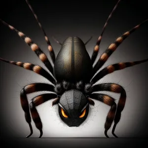 Elegant Arachnid Chandelier: A Barn Spider Illuminated