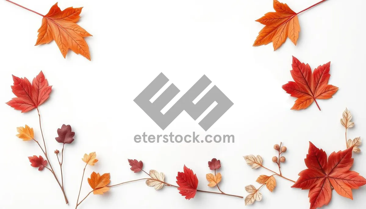 Picture of Japanese Maple Floral Frame for Autumn Season Card