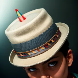 Happy person wearing a stylish sombrero hat.