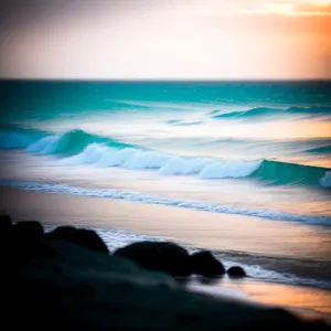 Serene Seascape at Sunset