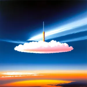 Vibrant Sunset Sky with Luminous Clouds