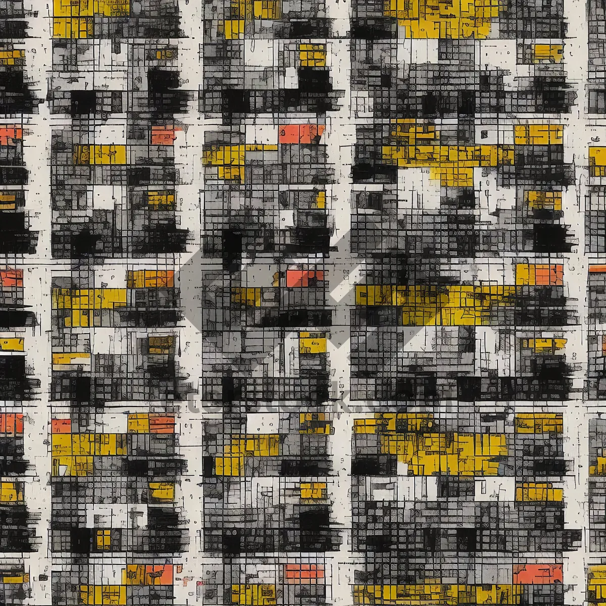 Picture of Design pattern on microprocessor chip with electrical circuit.