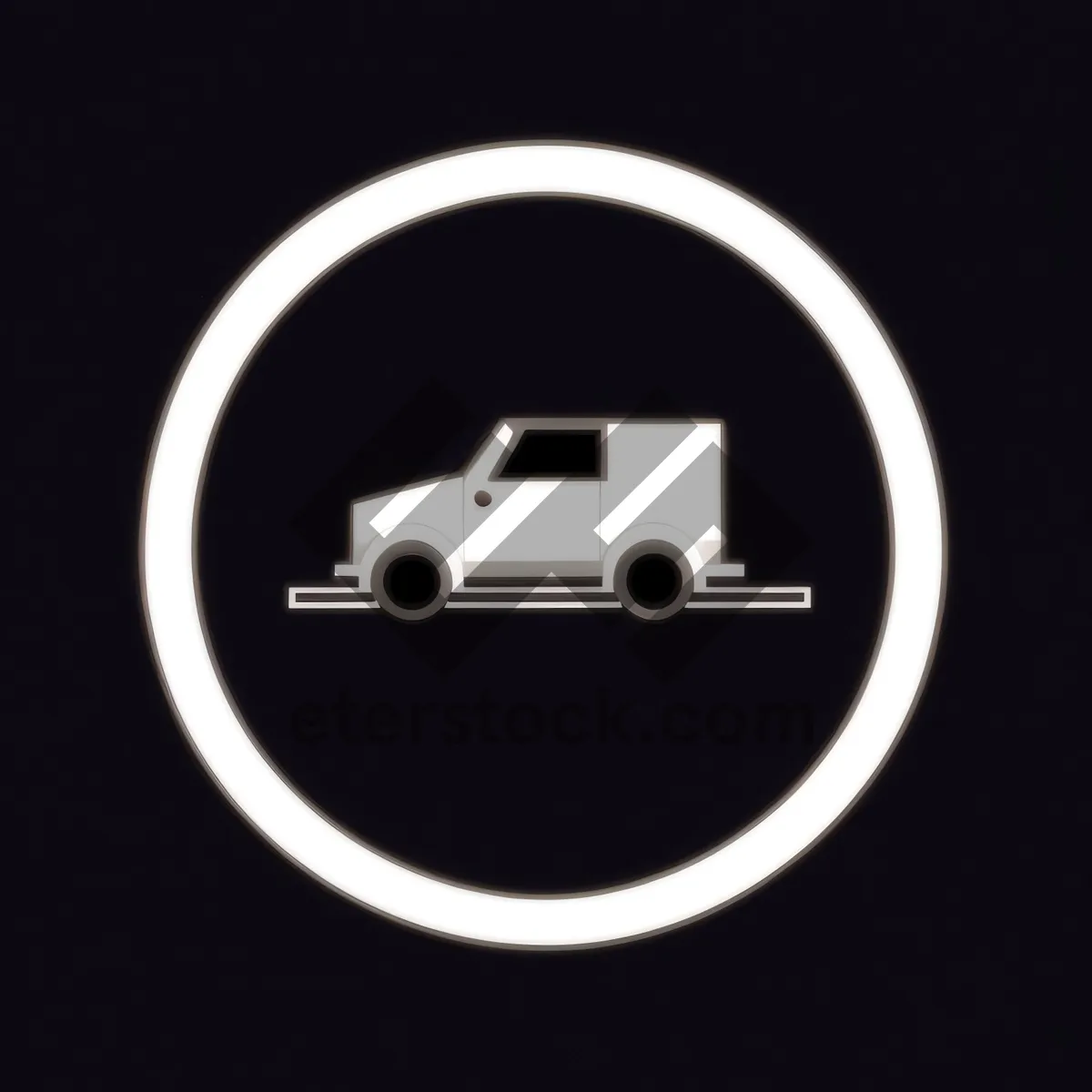 Picture of Shiny black round metallic button icon.