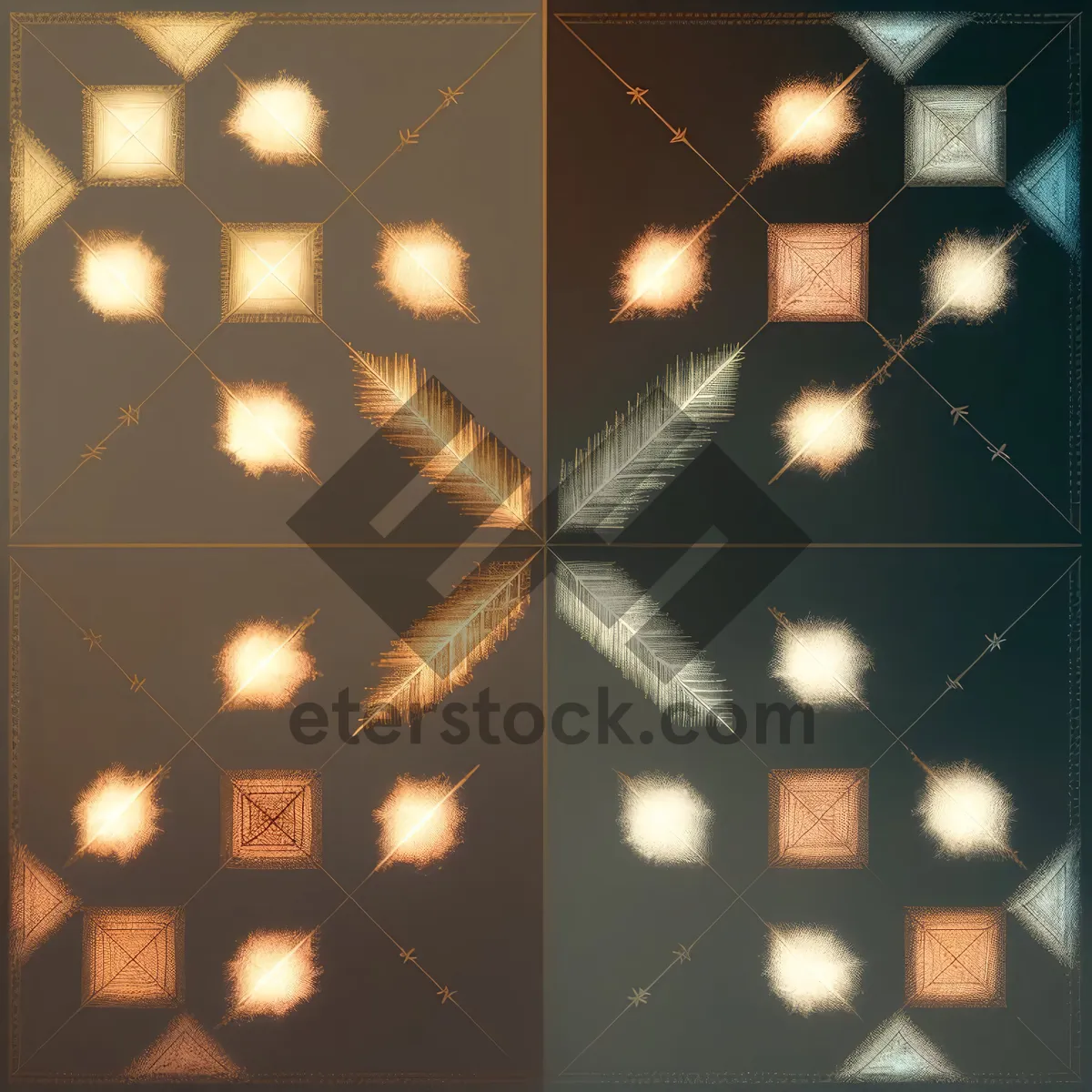 Picture of Futuristic Fractal Light Pattern Design