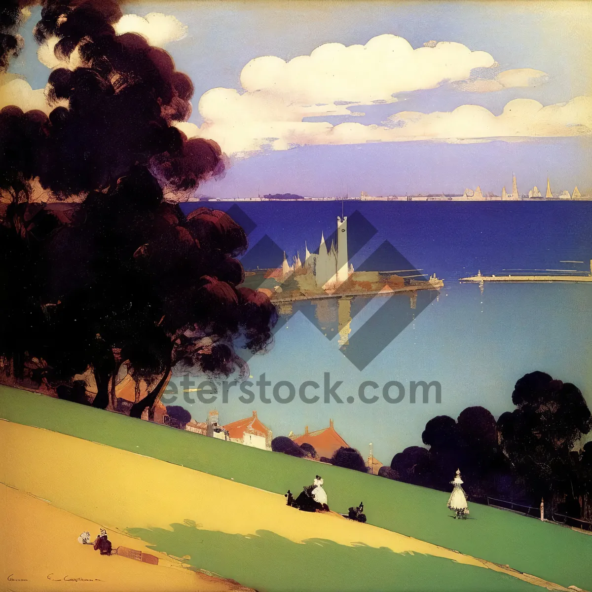 Picture of Serene Summer Sunset by the Seashore