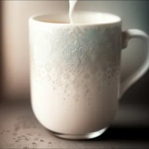 Black Coffee Mug with Saucer - Aromatic Morning Beverage