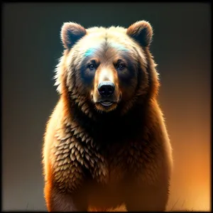 Adorable Brown Bear showcasing its wild fur.