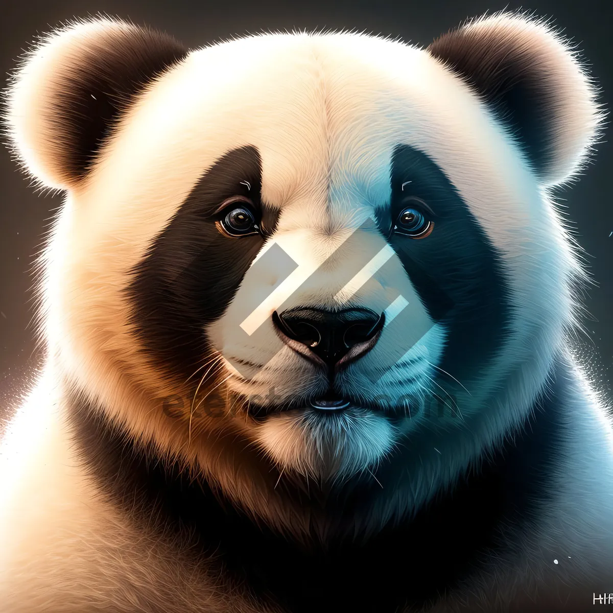 Picture of Cute Giant Panda Bear in the Wild