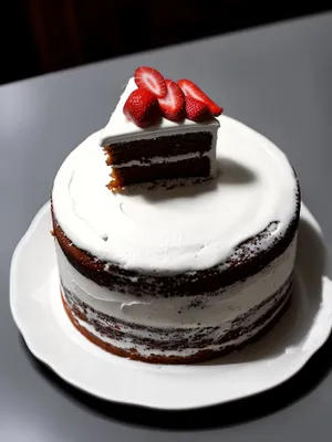 Heavenly Chocolate Mint Biscuit Cake with Fresh Fruit