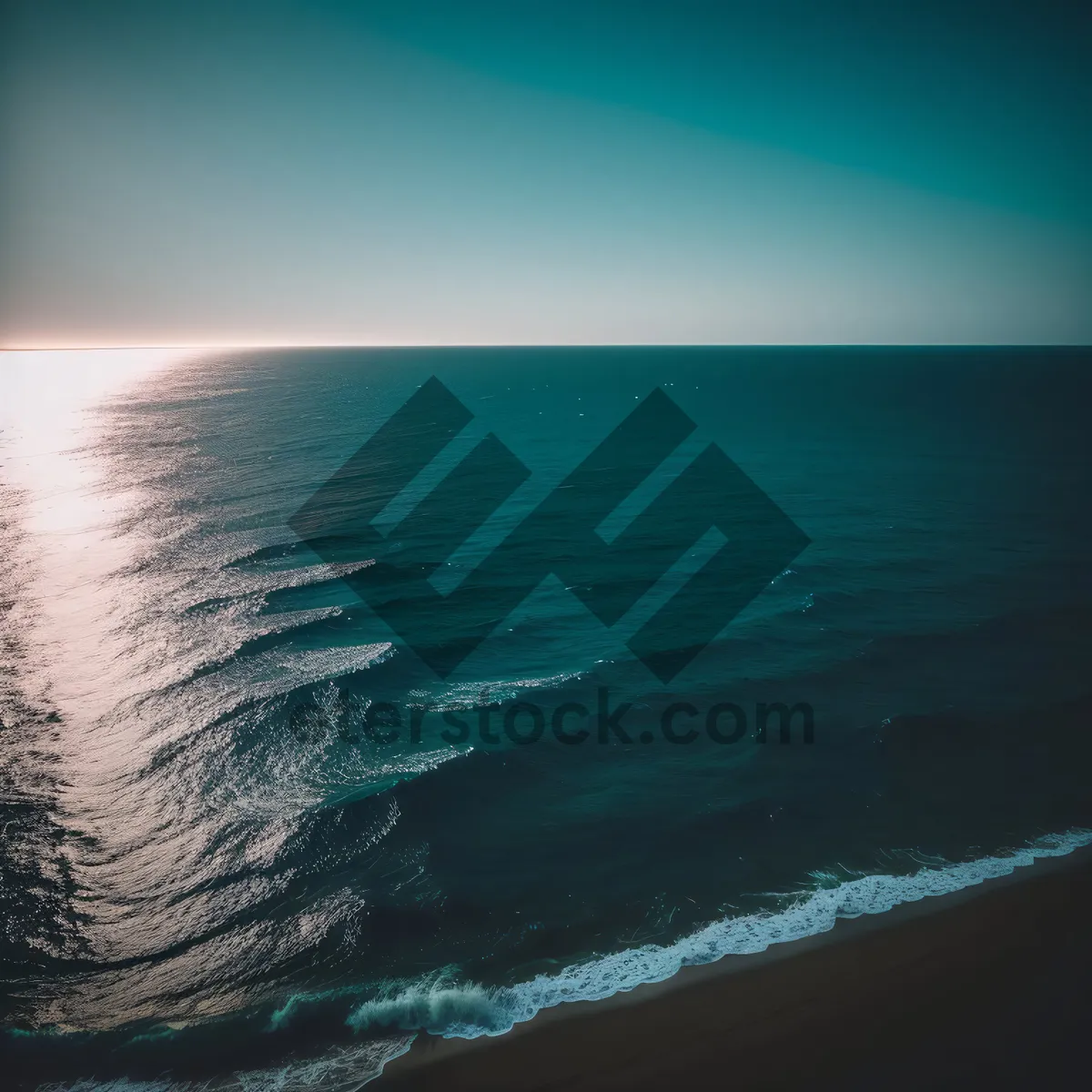 Picture of Sunset over the Tranquil Tropical Seascape