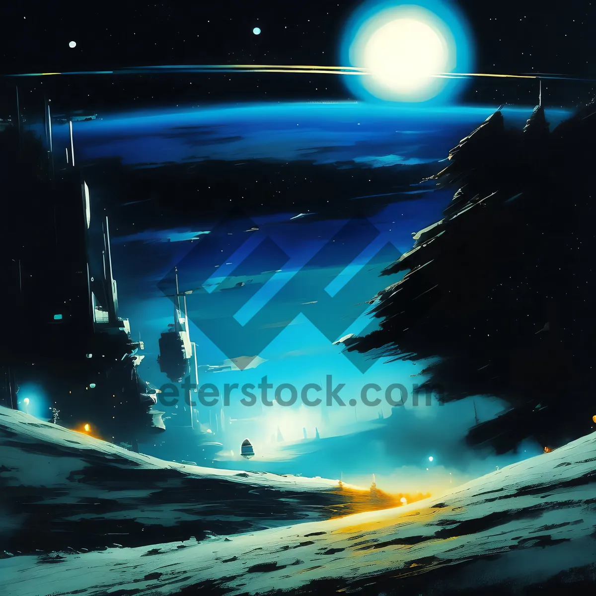 Picture of Fantasy Moonlight Device in Space