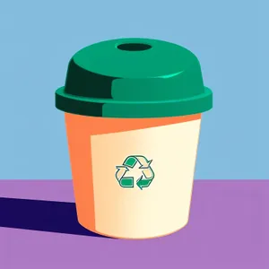 Plastic cup container for conserving liquids