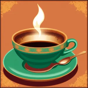 Morning Brew: A steaming cup of aromatic coffee on a black table.