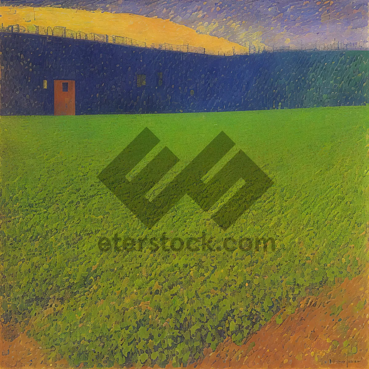 Picture of Summer Grass Texture: Vibrant Lawn Field with a Textured Pattern