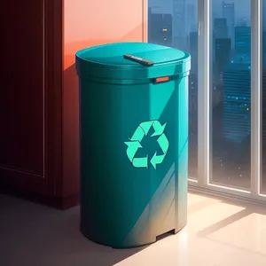 Eco-friendly Recycling Bin in Urban Environment