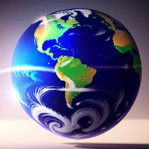 Global Earth Map Icon - Planet's Celestial Sphere