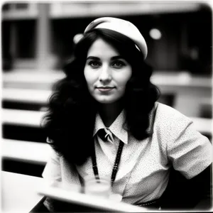 Smiling Businesswoman in Fashionable Attire