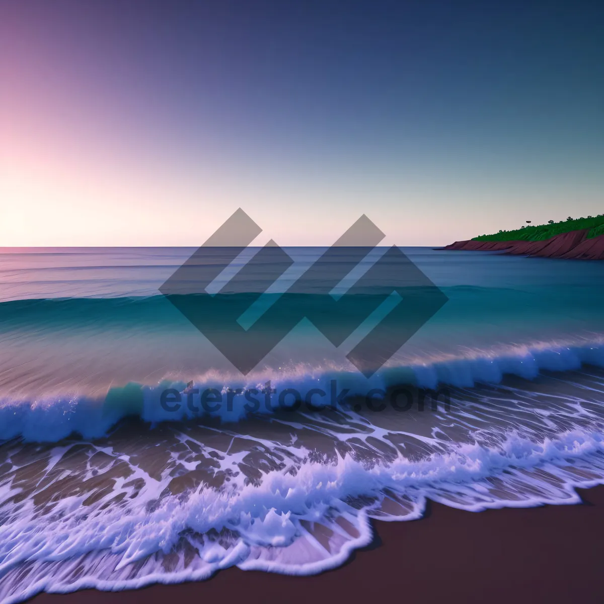 Picture of Tranquil Coastal Sunset on a Tropical Island