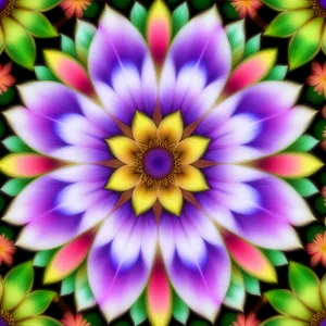 Vibrant Floral Pinwheel in Purple Hue