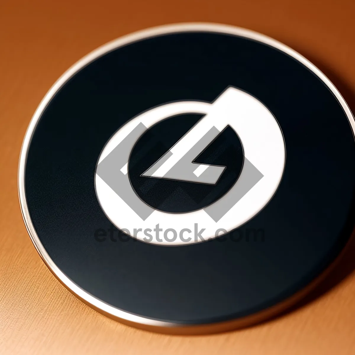 Picture of Sleek Chrome Curved Button Icon