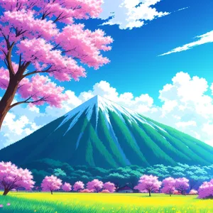 Vibrant Summer Sky over Grass Field