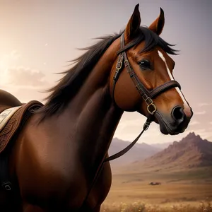 Majestic Stallion in Equestrian Gear