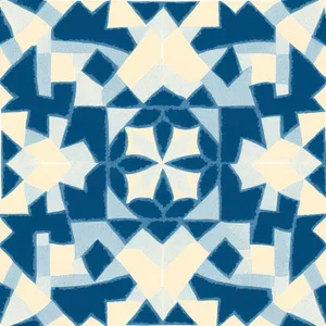 Geometric Vintage Floral Tile Pattern Wallpaper Design