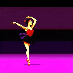 Elegant ballet dancer gracefully performing a dance pose.