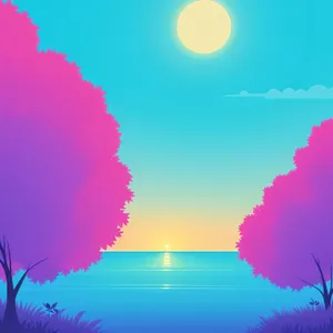 Seasonal Maple Art: Bright Sky Decoration with Star