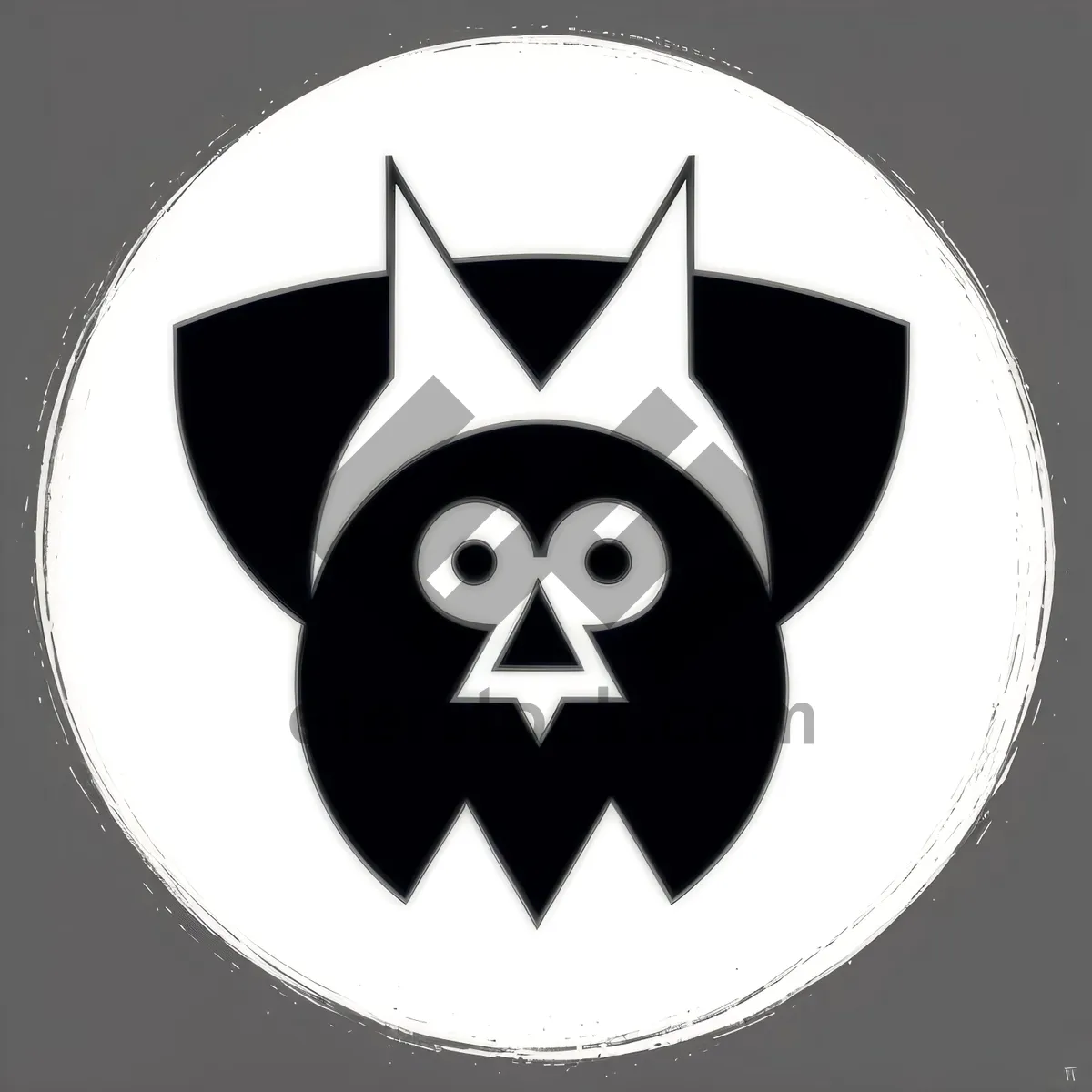 Picture of Black Poison Pirate Icon Design - Round Graphic Silhouette