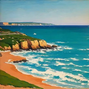 Turquoise Paradise: Beachside Bliss with Sunny Waves