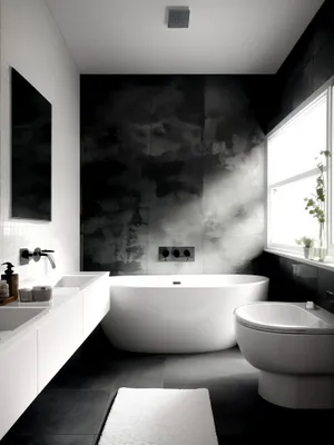 Modern Luxury Bathroom with Wood and Tile Decor